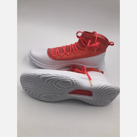 NWOB Under Armour Curry 4 FloTro Playoffs White/Crimson Basketball Sneakers main image 6